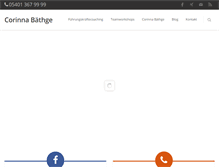 Tablet Screenshot of corinna-baethge.de